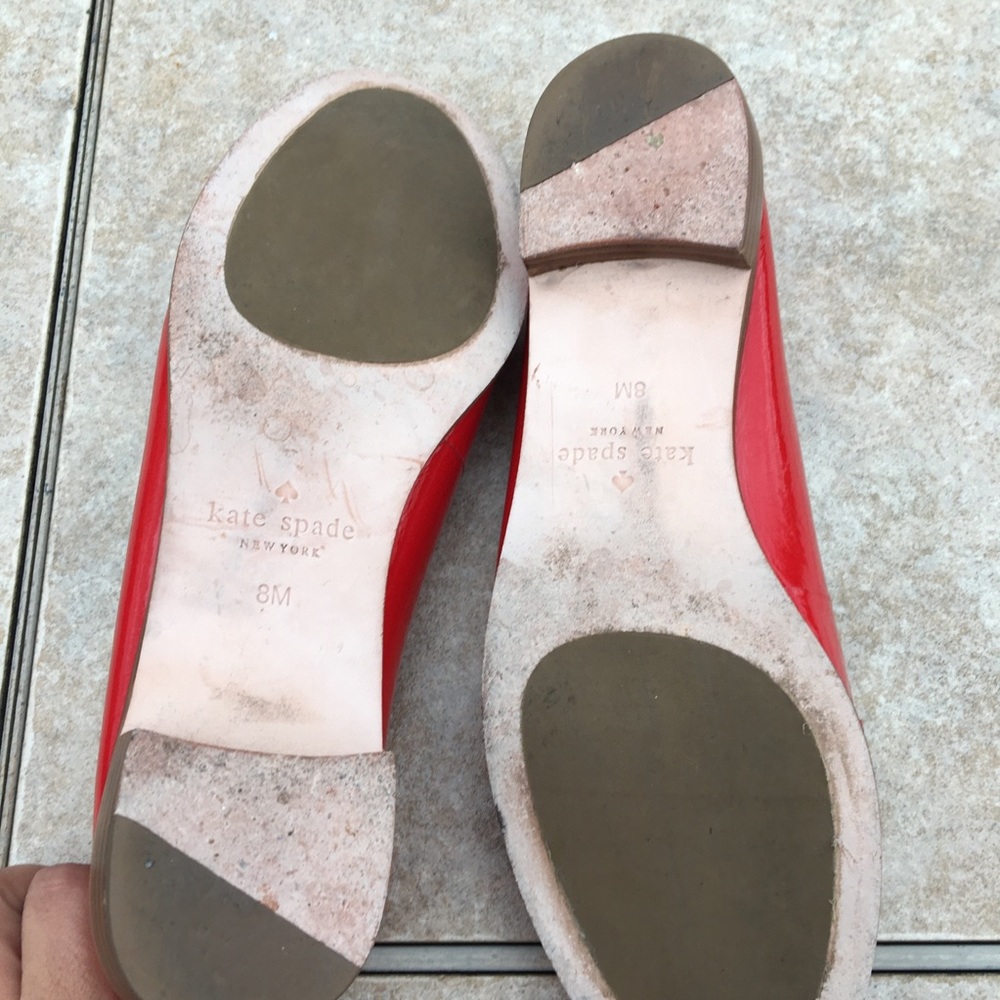 kate spade Red and White Patent Leather Loafer - Picture 8 of 8